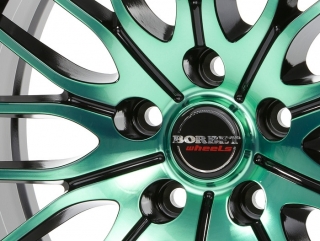 Borbet CW 4/5 Black Green Glossy