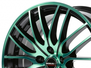 Borbet CW 4/5 Black Green Glossy